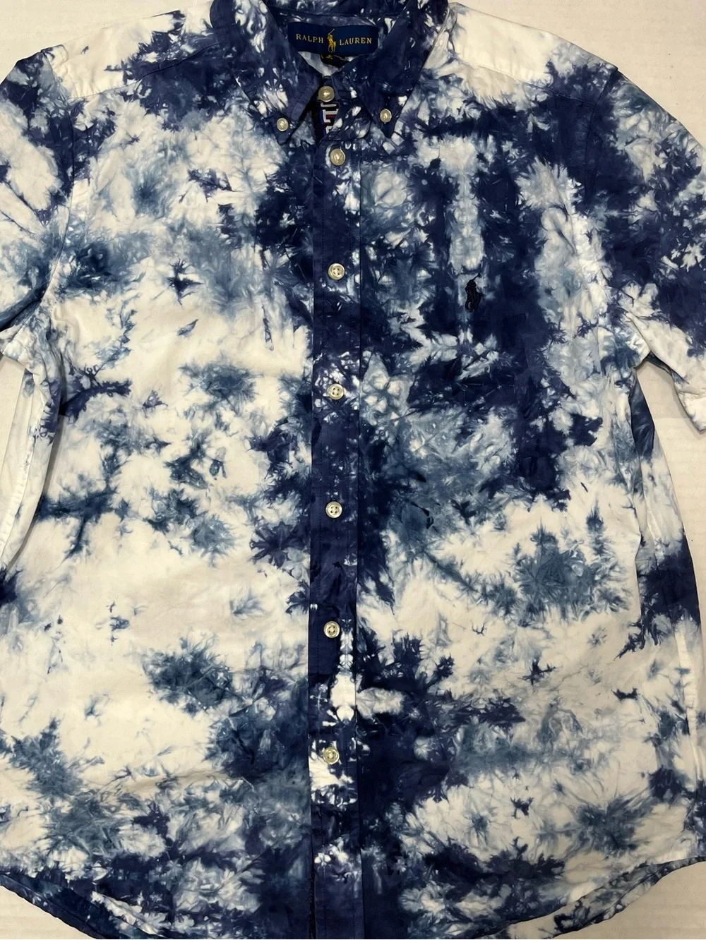RALPH LAUREN BOYS TIE DYE BUTTON SHIRT